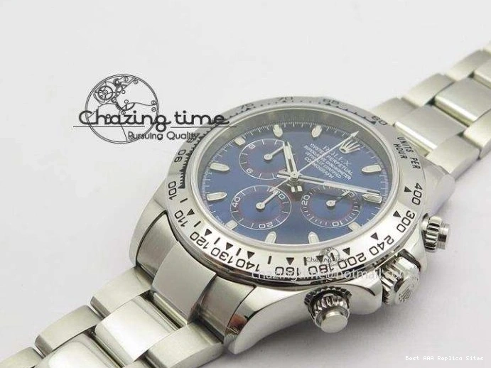 AAA Replica Watches Blue On Bracelet 116520 A SS Daytona Edition JF Dial 3944 Best QuickDry 1227